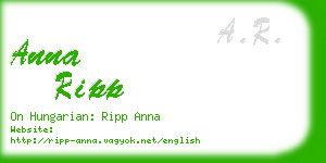 anna ripp business card